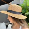 Chapéu Feminino de Praia – Aba Grande com Flores